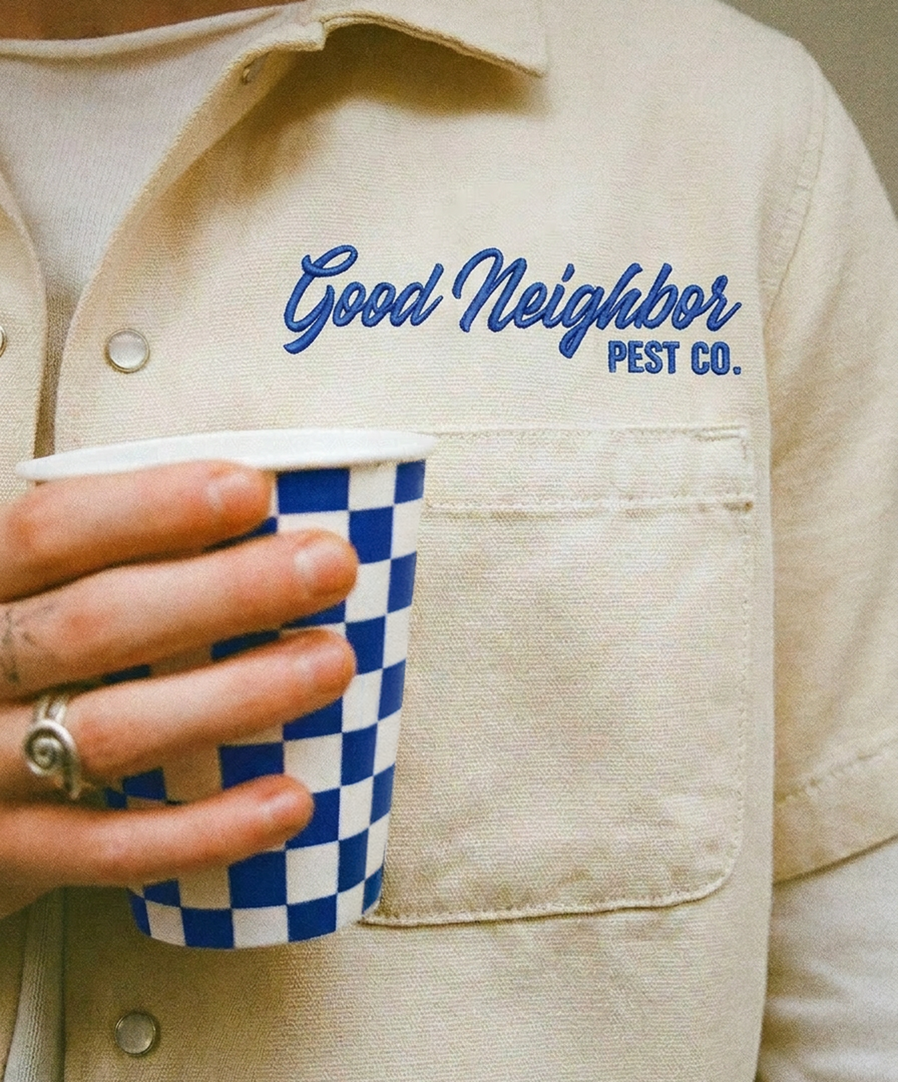 Good Neighbor Pest Co. branded jacket