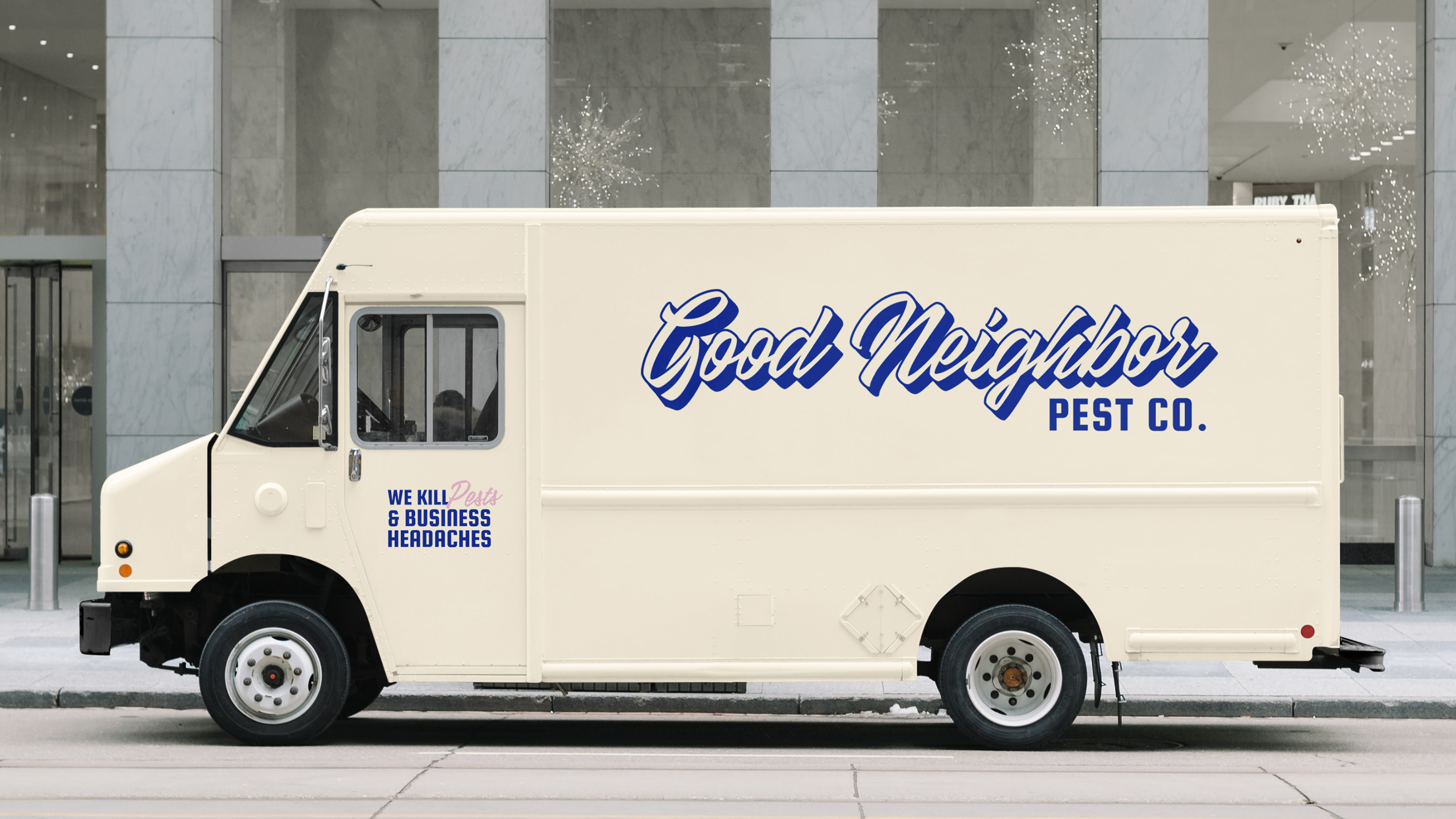 Good Neighbor Pest Co. service truck on the job in New York
